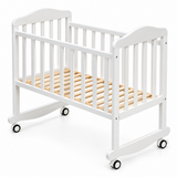 Premium Baby Wooden Crib with Wheels