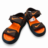 Kids Brown & Orange Adjustable Sport Sandals