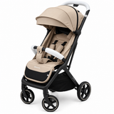 Premium Beige Baby Stroller with Large Canopy