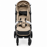 Premium Beige Baby Stroller with Large Canopy
