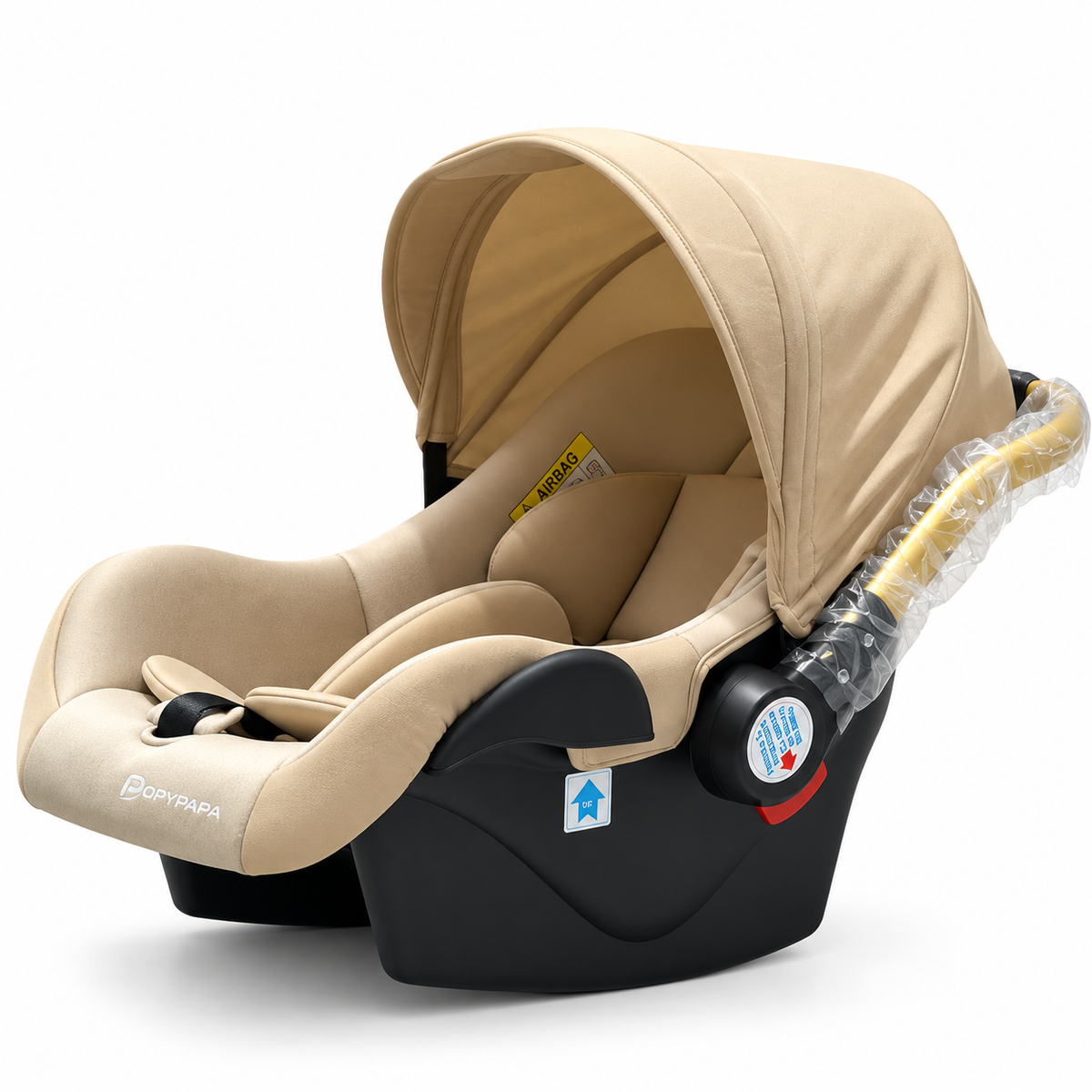 Popypapa Baby Carry Cot with Canopy & Padded Seat