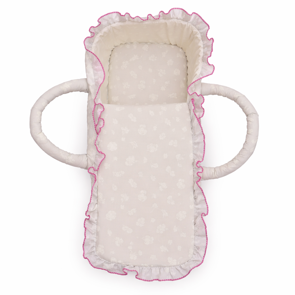 Infant Moses Basket Flower Print by Little Darling