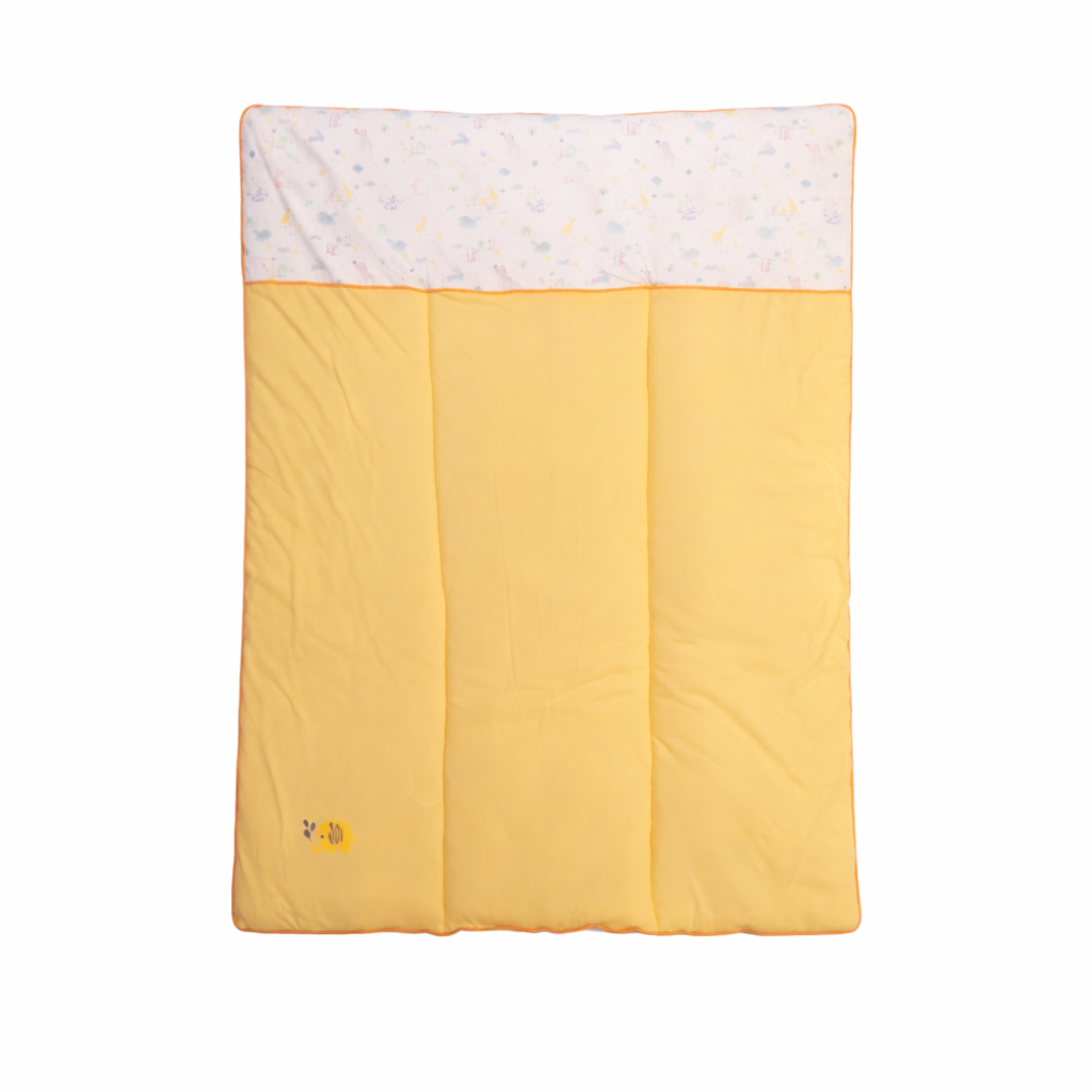 Baby Net Gadda Set 3 Pcs Yellow Print by Little Darling