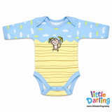 Bodysuit Pack Of 3 Full Sleeve Monkey & Cloud | Little Darling