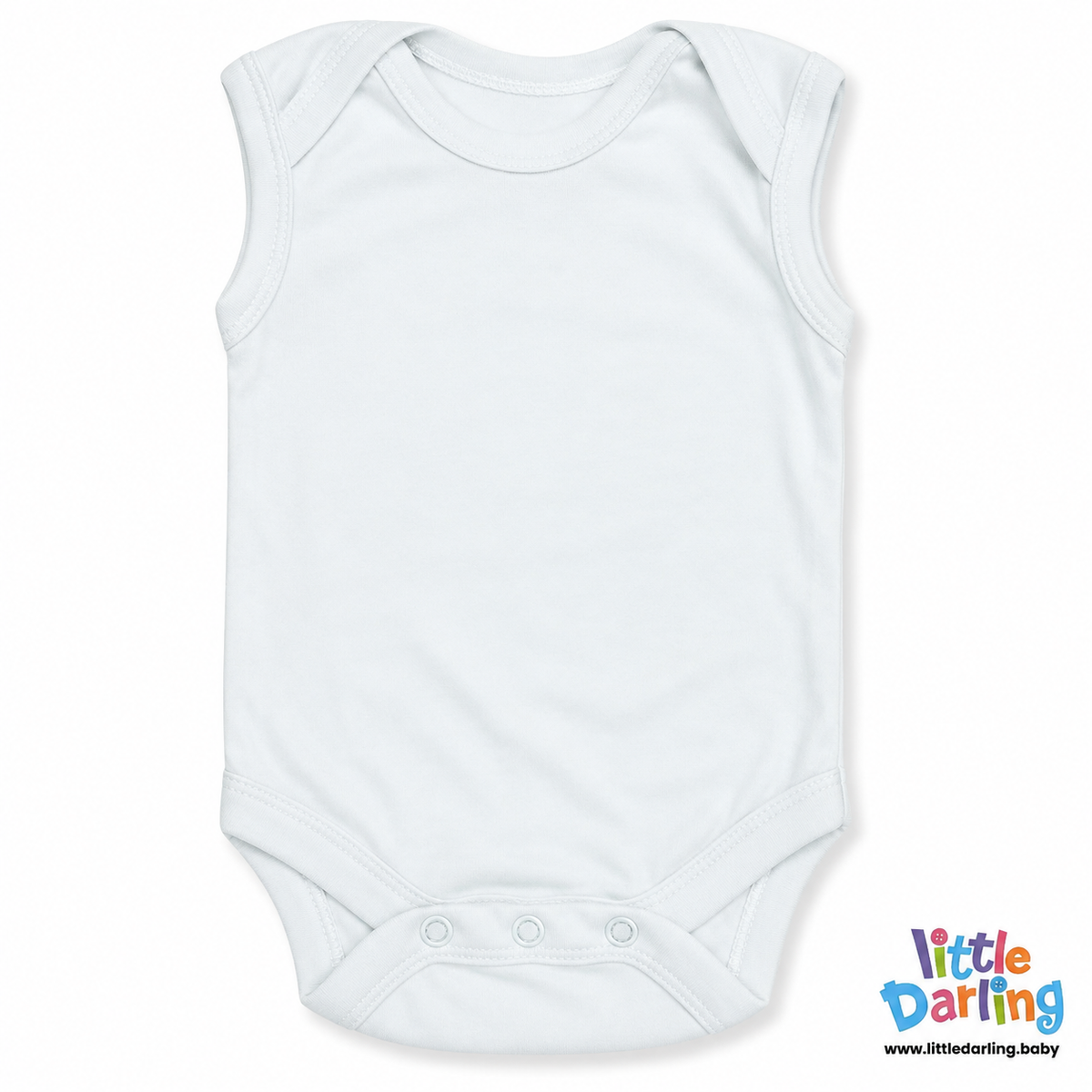 Bodysuit Pack Of 3 Sleeveless White Color | Little Darling