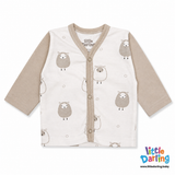 Baby Night Suit Sheep Print Beige | Little Darling
