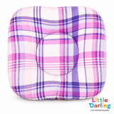 Baby Head Shaping Pillow Pink Plaid | Little Darling