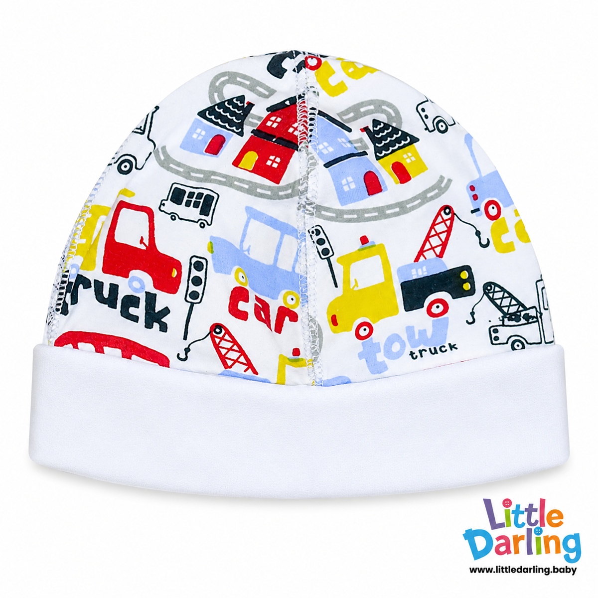 Baby Patch Cap Truck & Car Print | Little Darling