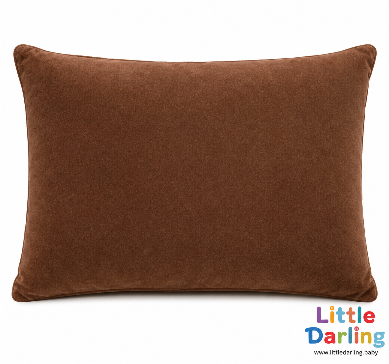 Head Pillow Plain Brown Velvet