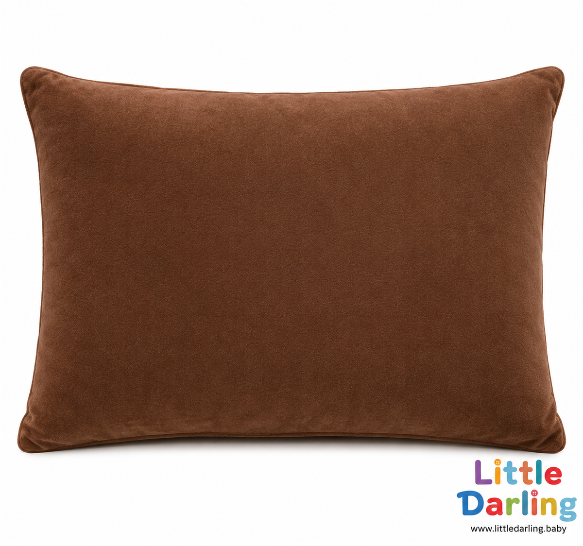 Head Pillow Plain Brown Velvet