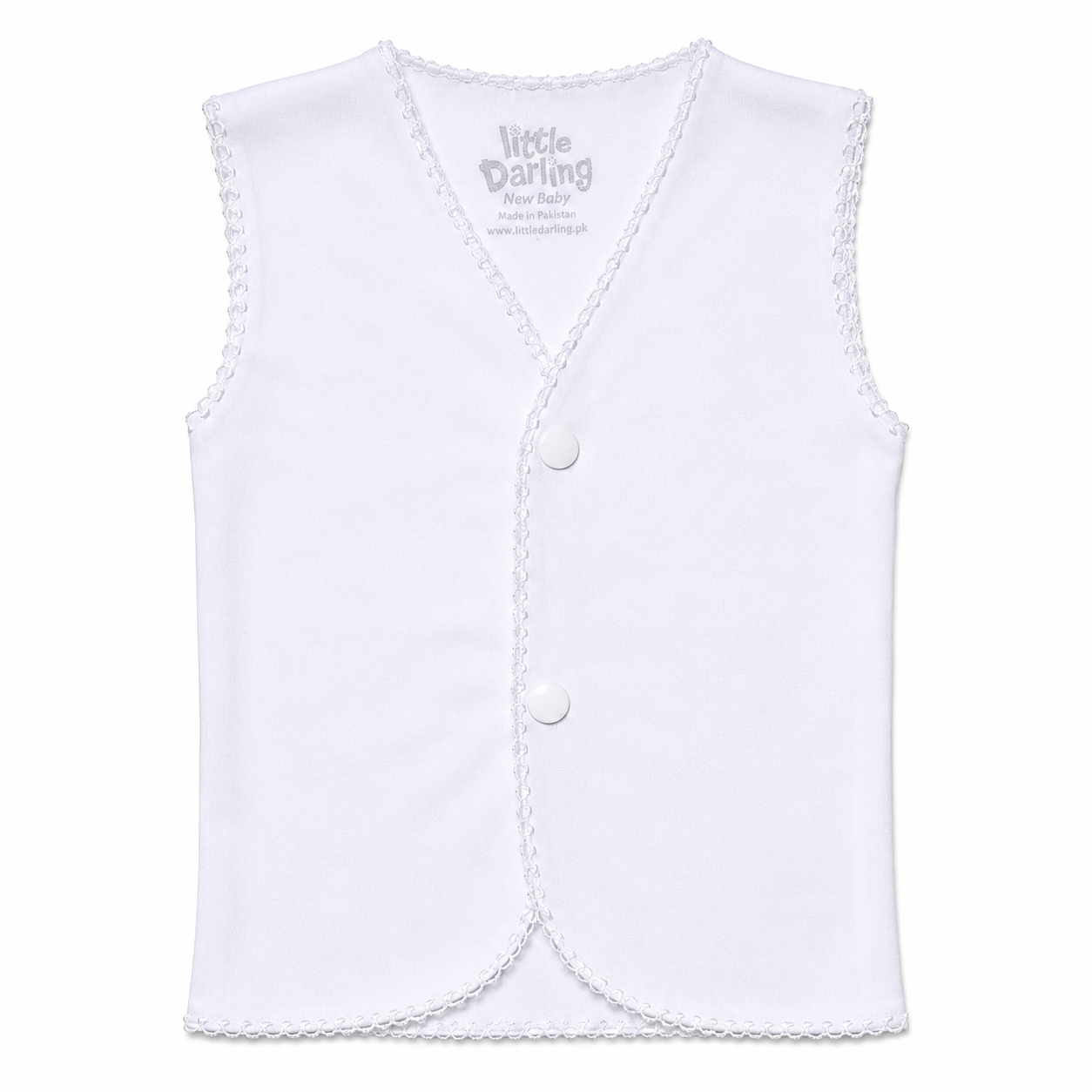 Cotton Vest Pack Of 3 Sleeveless by Little Darling