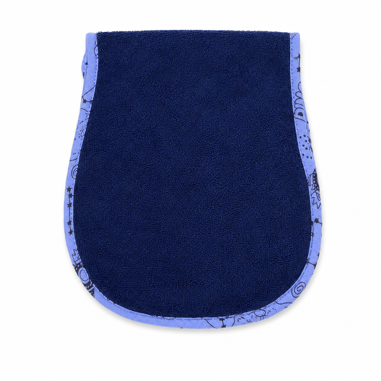 Baby Burp Cloth Terry Towel Navy Blue & Grey Pack of 2 by Little Darling
