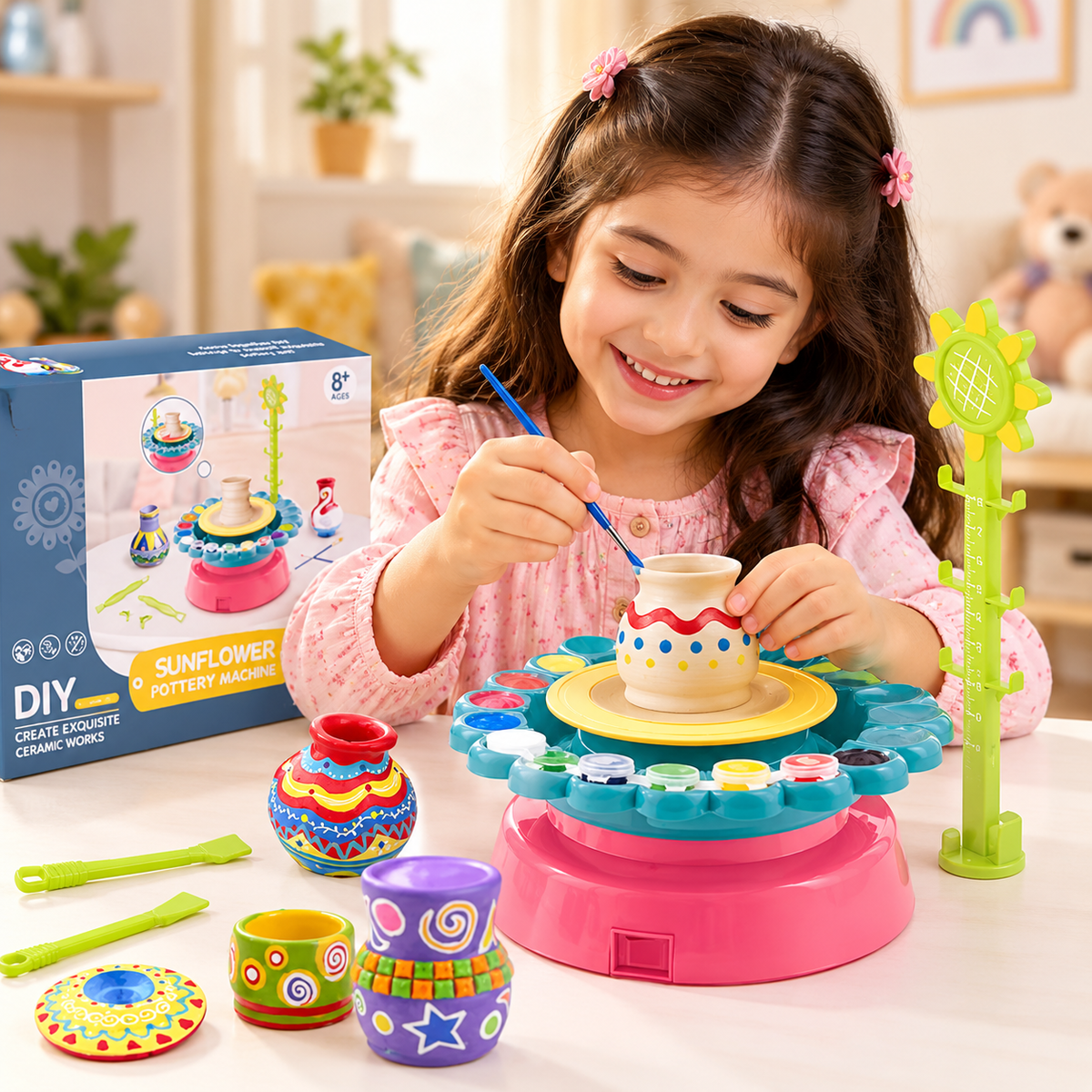 DIY Sunflower Pottery Wheel Art & Craft Set