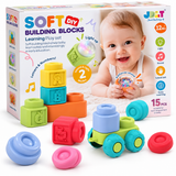 15 Pcs Soft DIY Building Blocks Learning Toy 12+ months