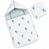 Baby Carry Nest with Pillow Set Blue Floral  | Little Darling