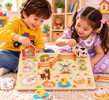 Wooden Farm Animal Puzzle Board Educational Toy