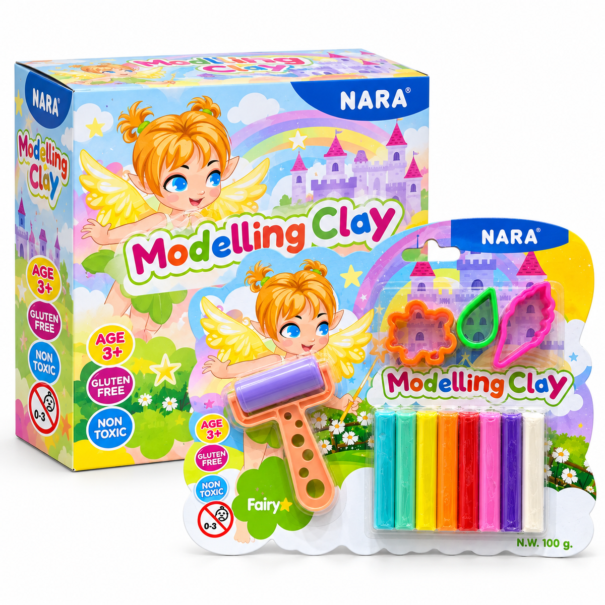 Nara Modelling Clay Set with Tools 100g