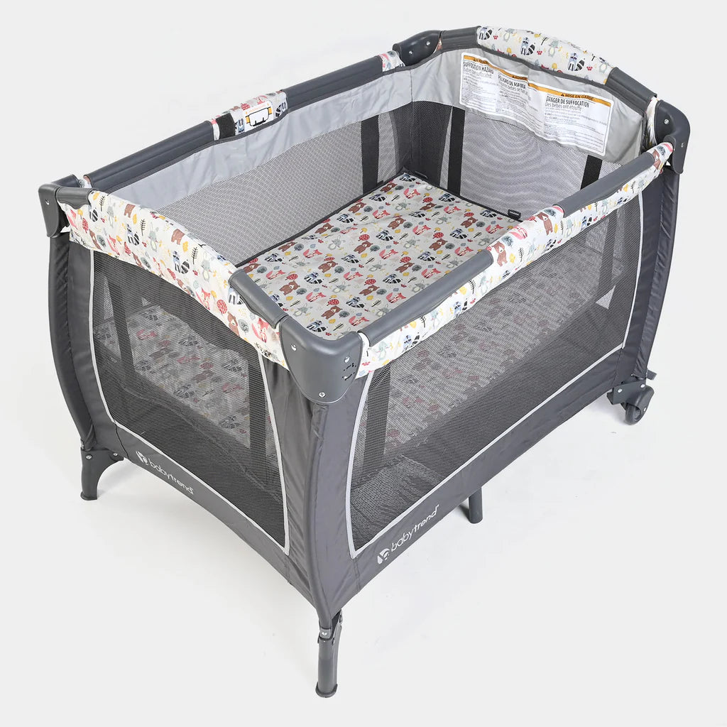 Baby Play Pen with Bassinet and Protective Canopy