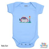 8 Pcs Newborn Baby Gift Set Blue Car Print | Little Darling