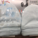Baby mitten cute elephant blue color