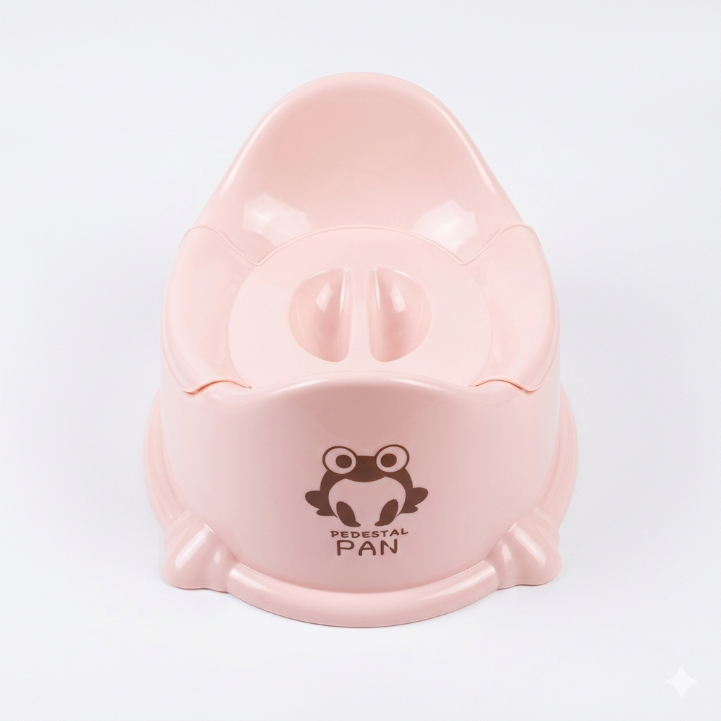 Baby Frog Design Pedestal Potty Training Seat with Backrest