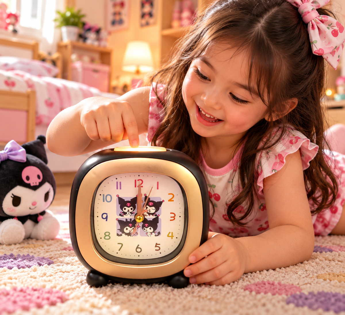 Kawaii Kids Alarm Clock Educational Learning Toy