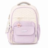 Lavender Polka Dot School Backpack