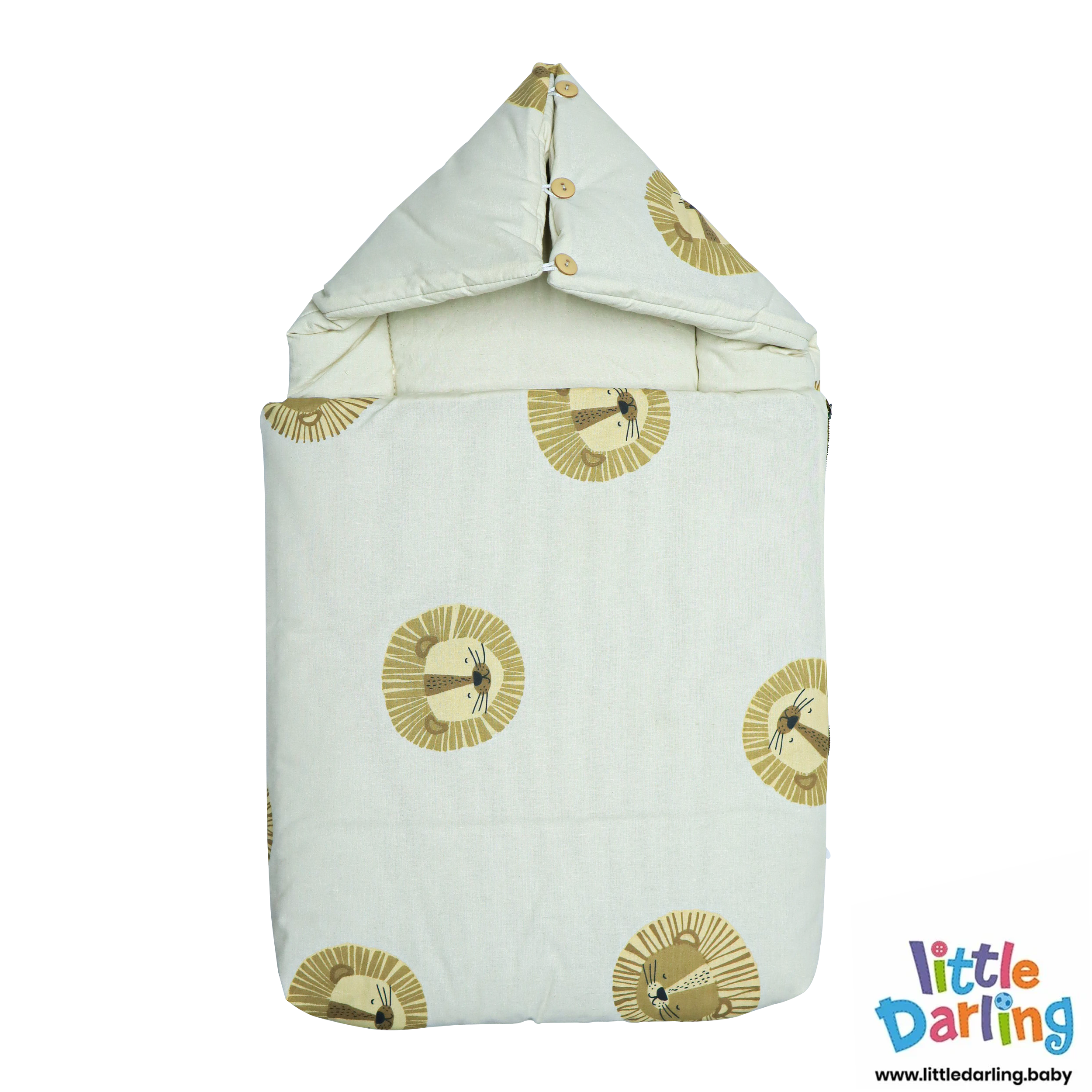 Baby Carry Nest Hooded Cute Lion Print by Little Darling