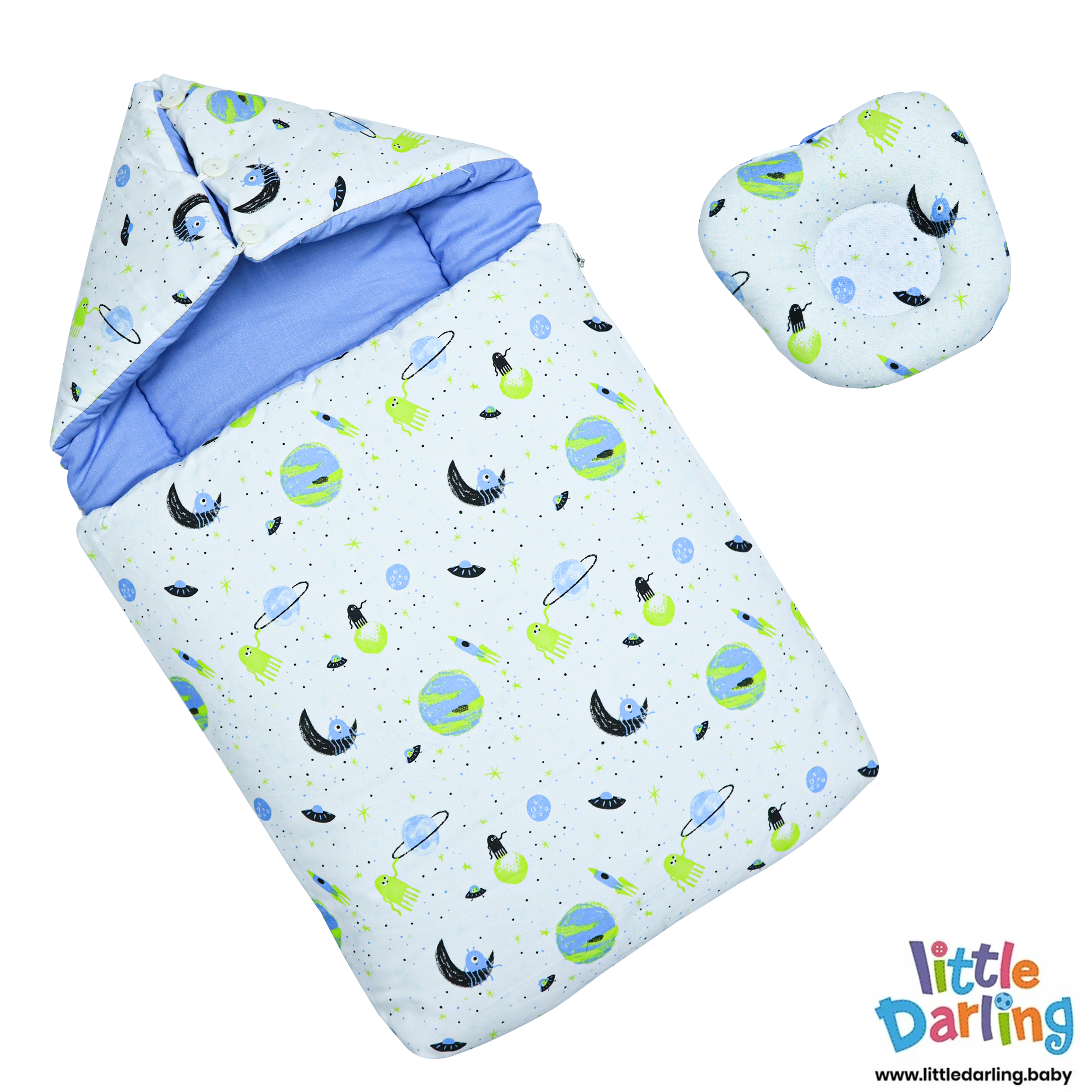 Baby Carry nest Hooded Galaxy Print by Little Darling