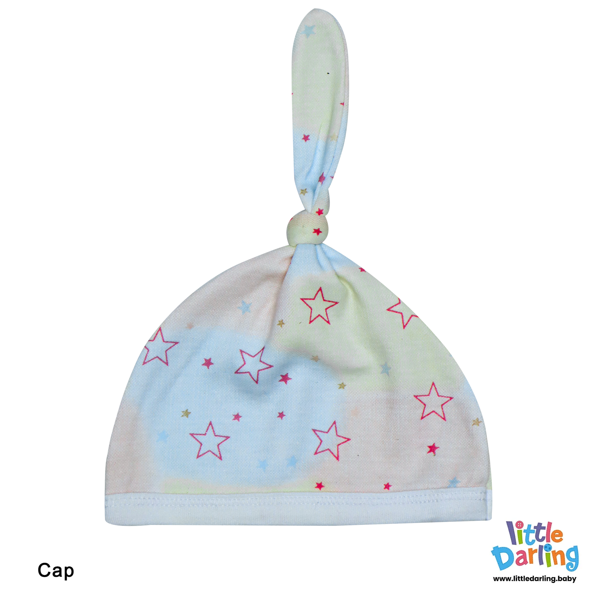 Baby Cap Knotted Star Print by Little Darling