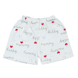 Baby Sando Suit I Love Mummy Daddy Print | Little Darling