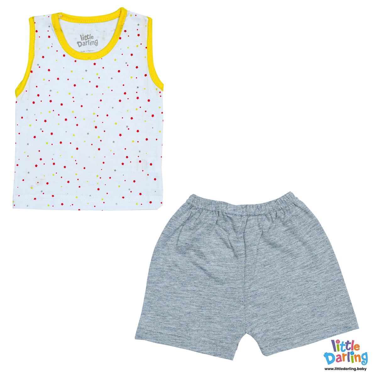 Baby Sando Suit Star Print | Little Darling Price in Pakistan
