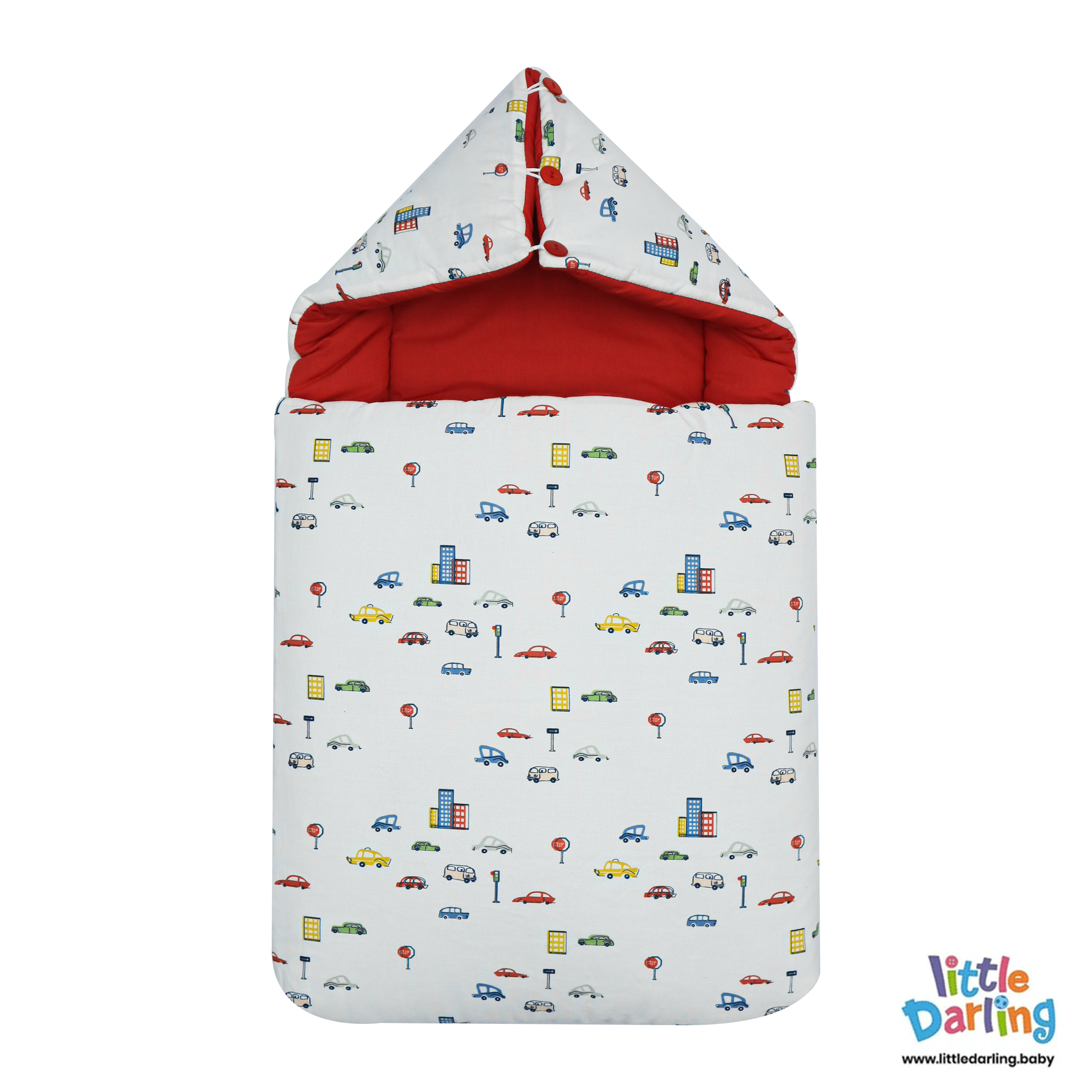 Baby Hooded Carry nest Car Print by Little Darling