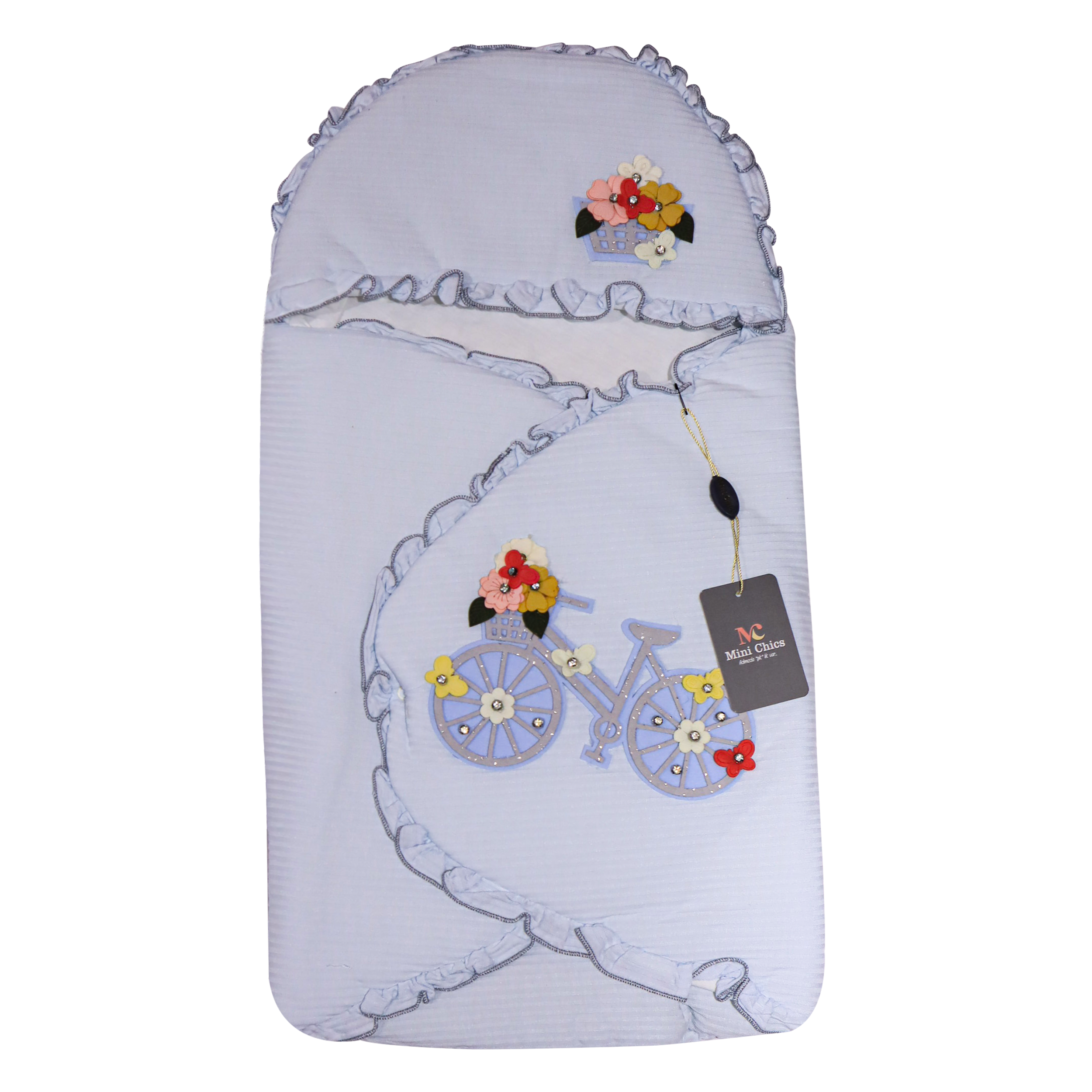 Floral Bicycle Baby Sleeping Bag by Mini Clubs