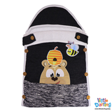 Baby Sleeping Bag – Bear & Bee Design, Soft Cotton with Button Closure
