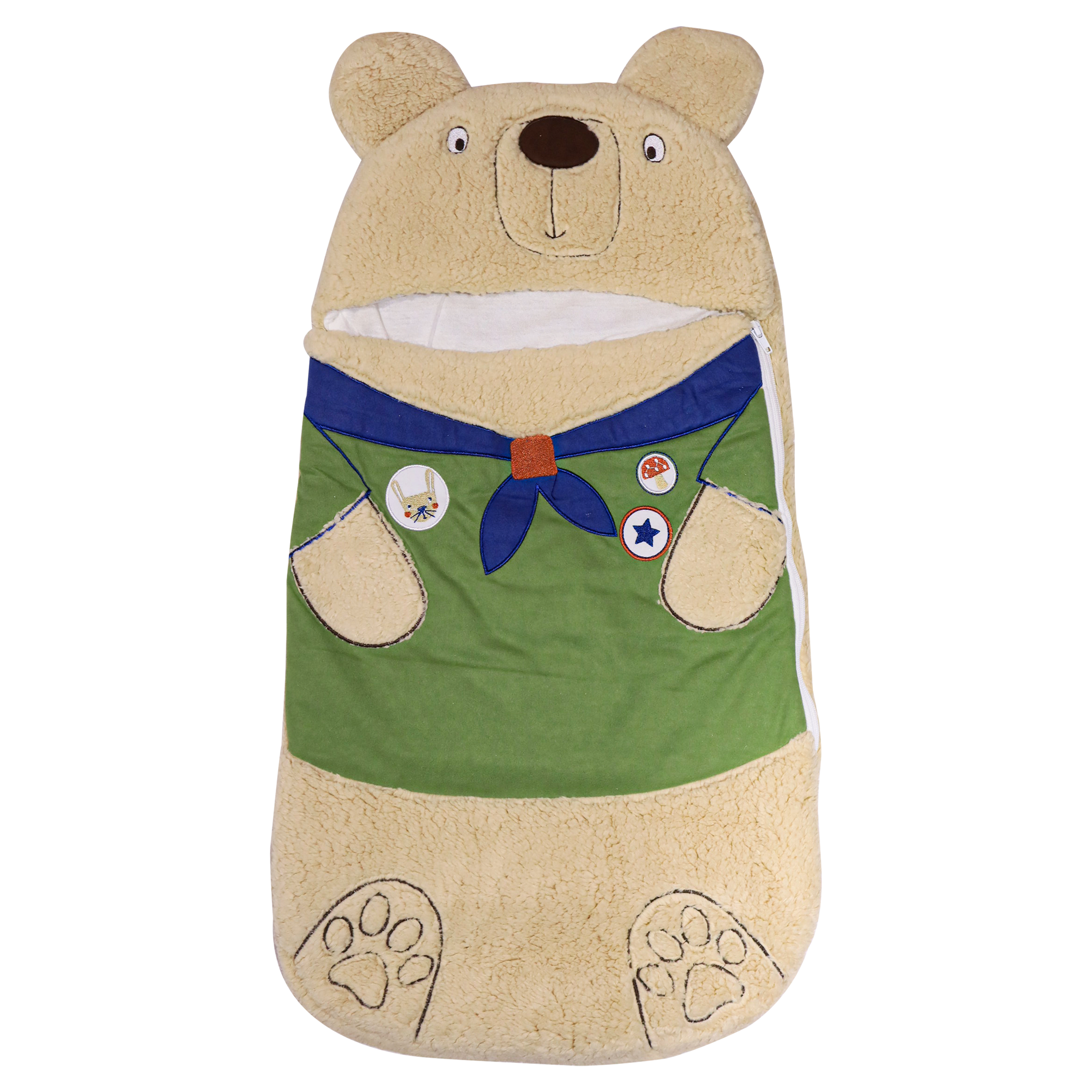 Baby Sleeping Bag – Scout Bear Design with Soft Sherpa Fleece