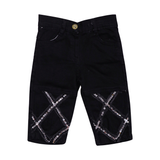 Kids Stylish 3-Piece Outfit – White Top & Black Sequin Set
