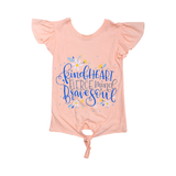 Kids Stylish 3-Piece Outfit – Pink Top & Blue Sequin Set