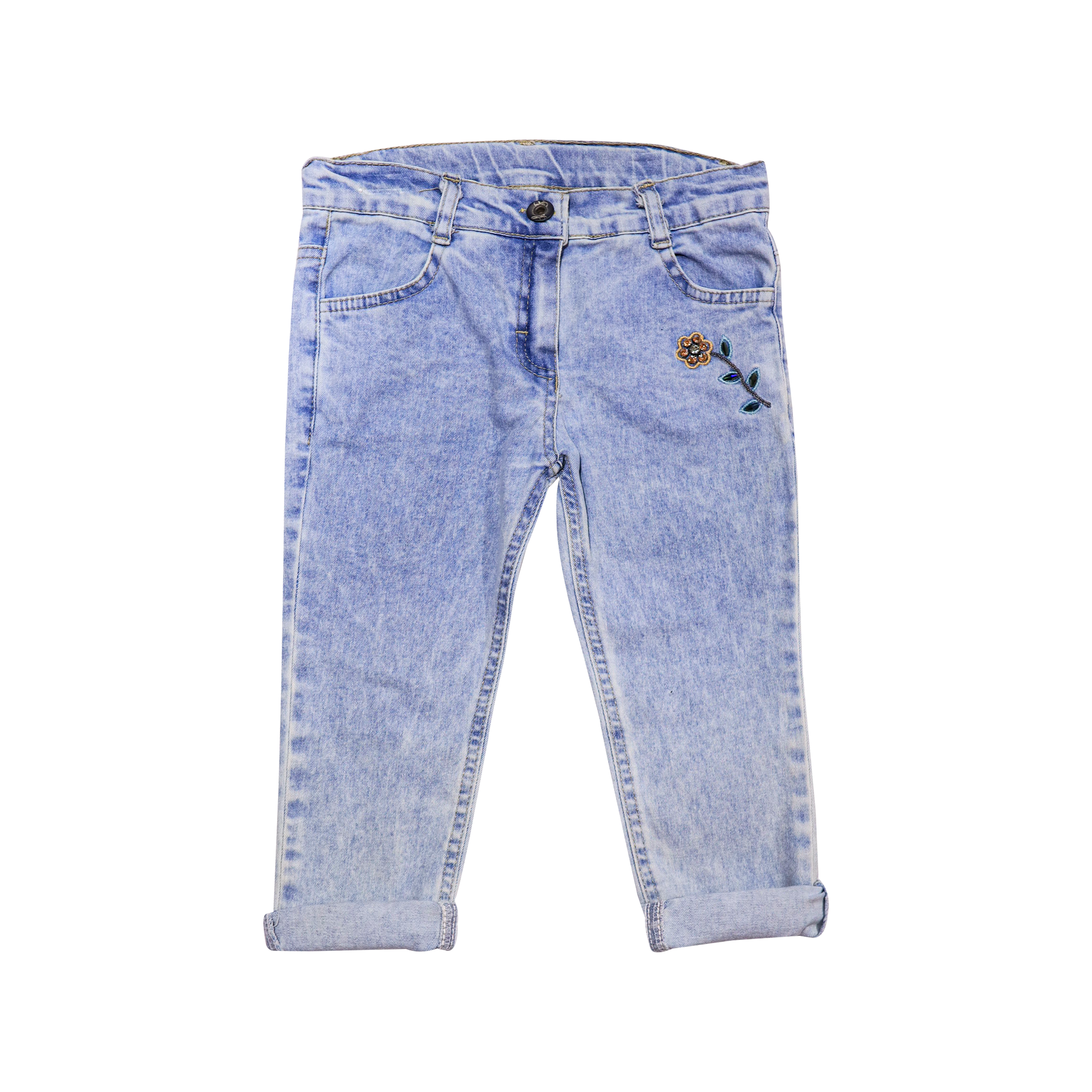 Kids Stylish 3-Piece Outfit – Pink Top & Blue Sequin Set