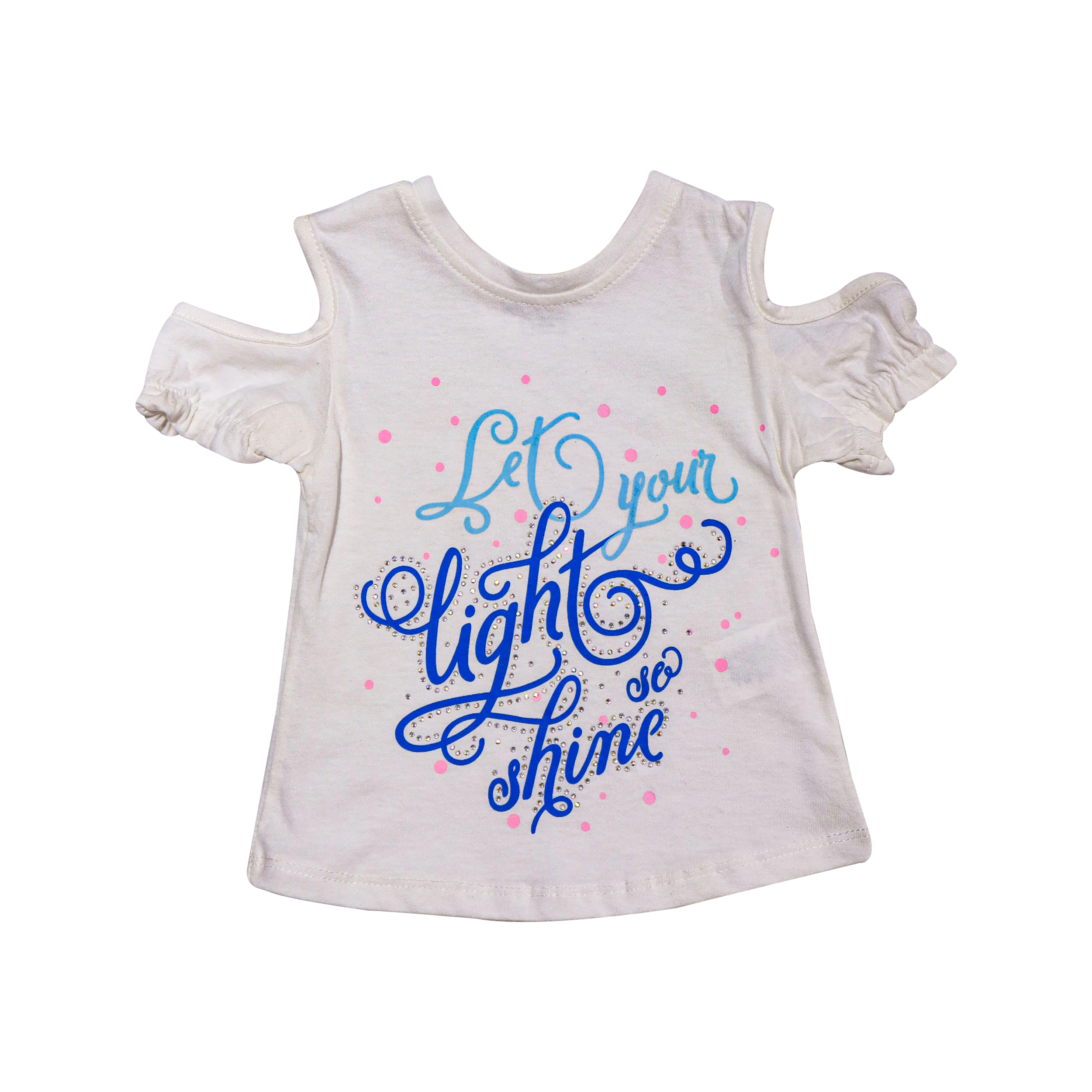 Kids Stylish 3-Piece Outfit – Top & Blue Sequin Set