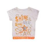 Kids Stylish 3-Piece Outfit – White Top & Blue Sequin Set