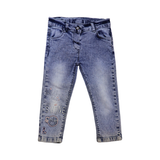 Kids Stylish 3-Piece Outfit – White Top & Blue Sequin Set