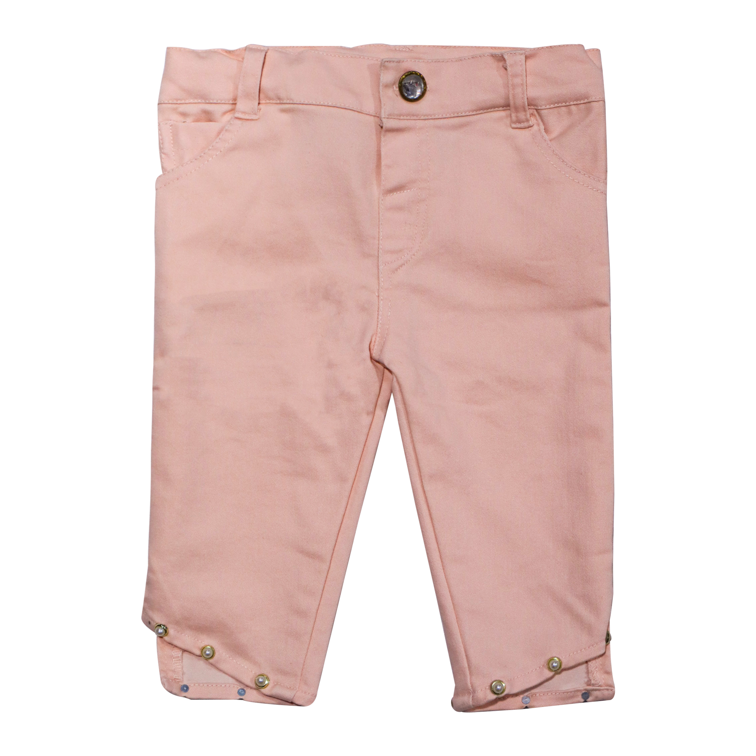 Baby Girls Cotton Pant Light Pink Color by Little Darling