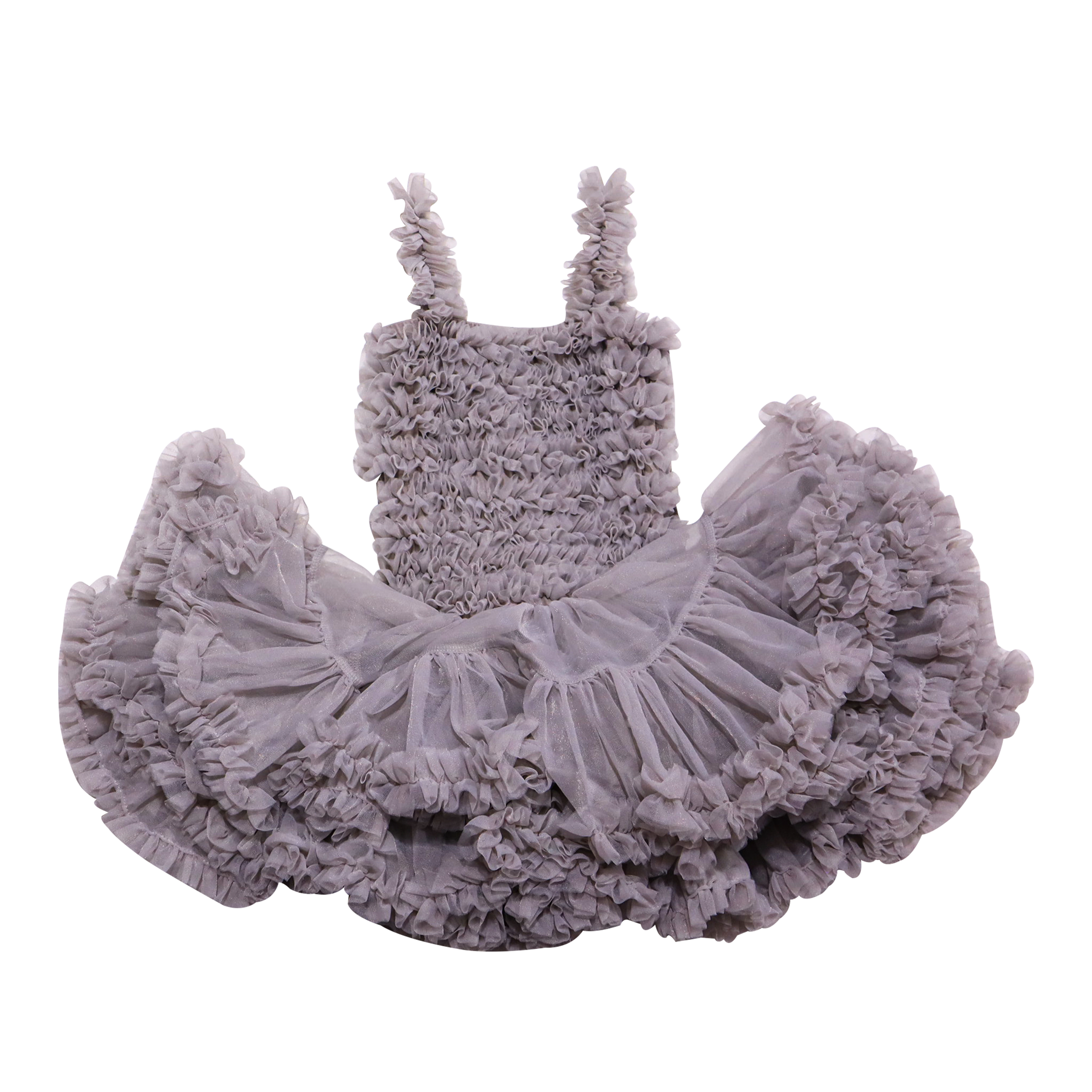 Cotton Girls Frock Sleeveless With Net