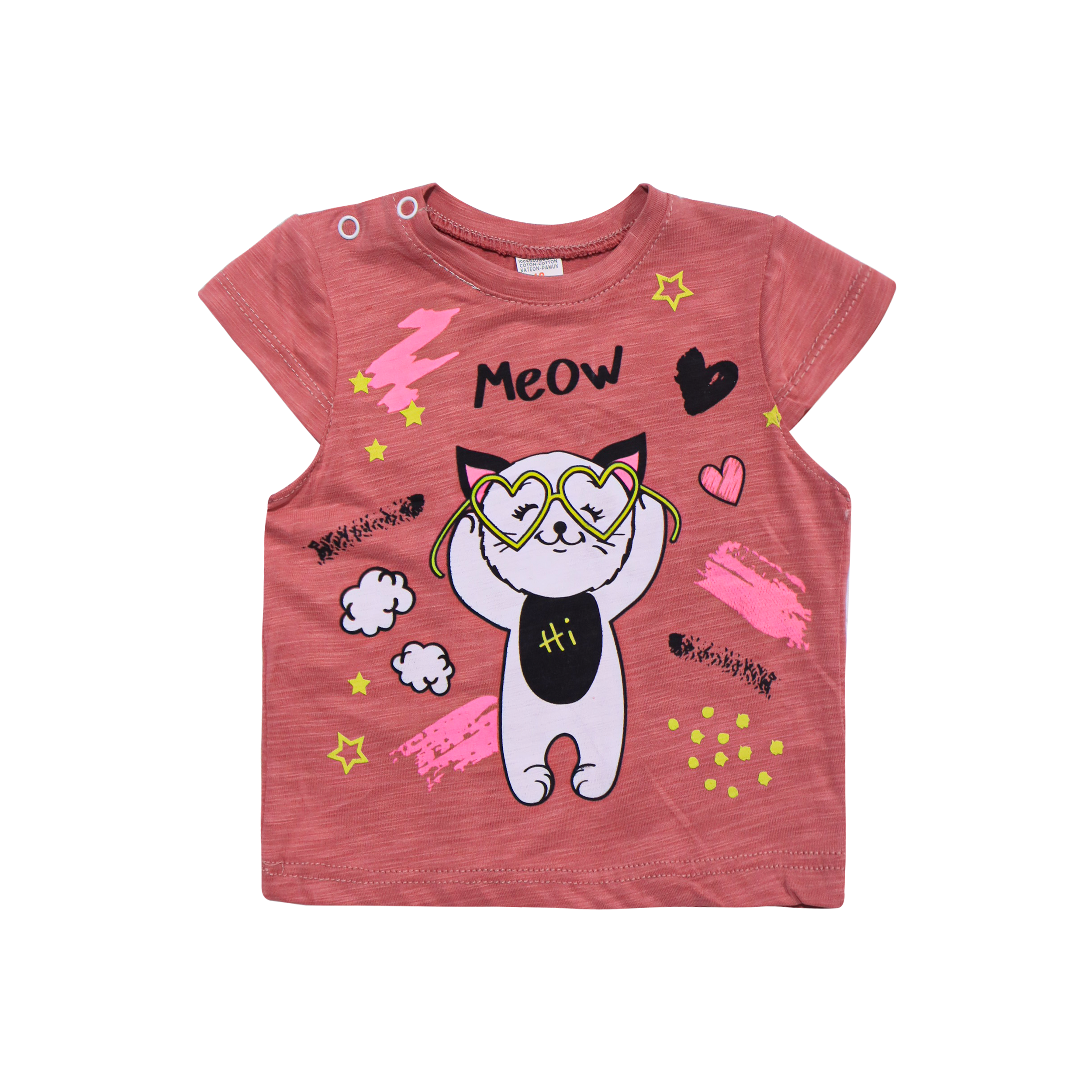 Girls Outfits Set Cute Cat Print
