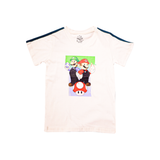 Kids T-Shirt White Color Cartoon Print | Little Darling