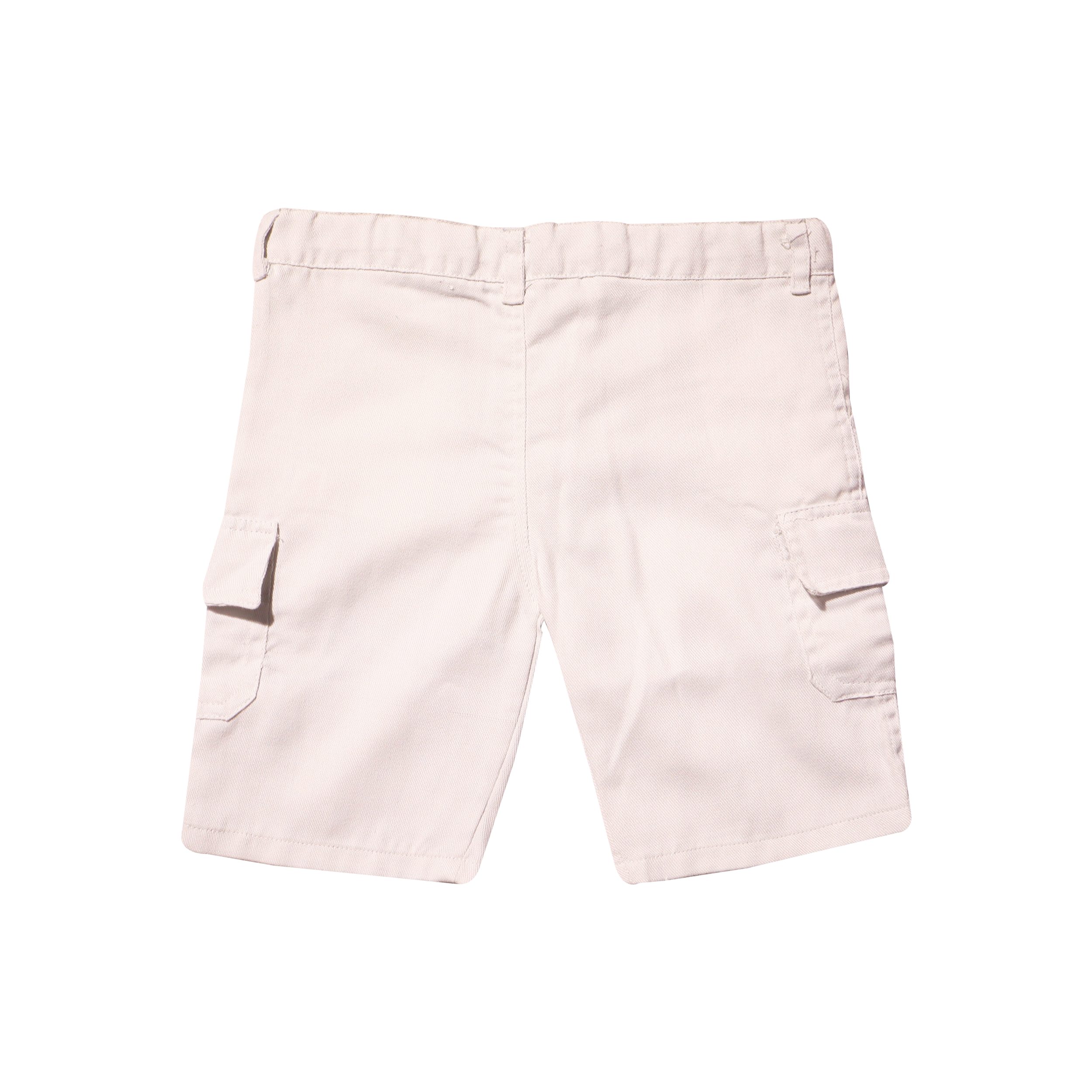 Kids White Cotton Shorts by Little Darling