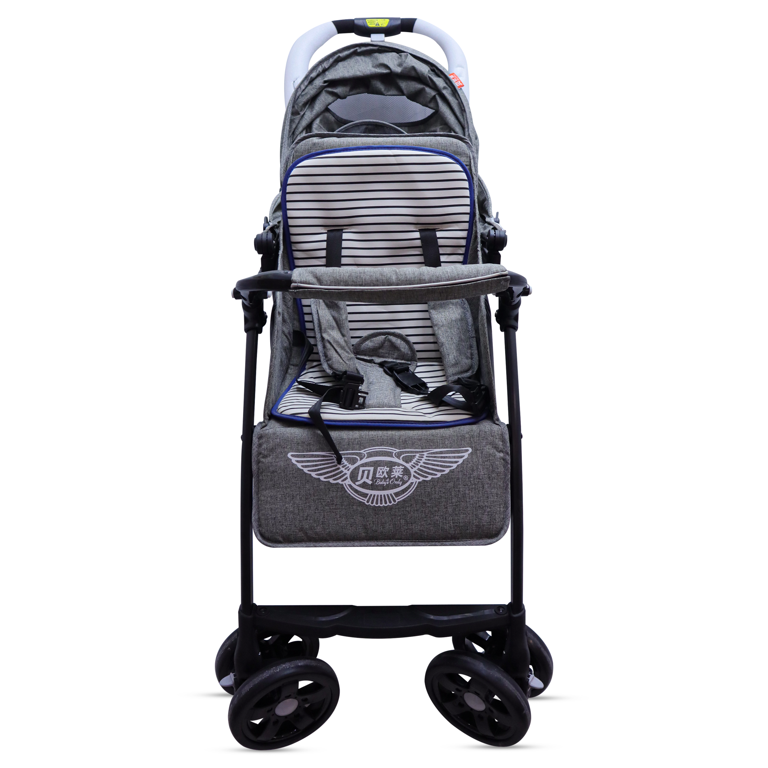 Baby Stroller Grey & Black Color
