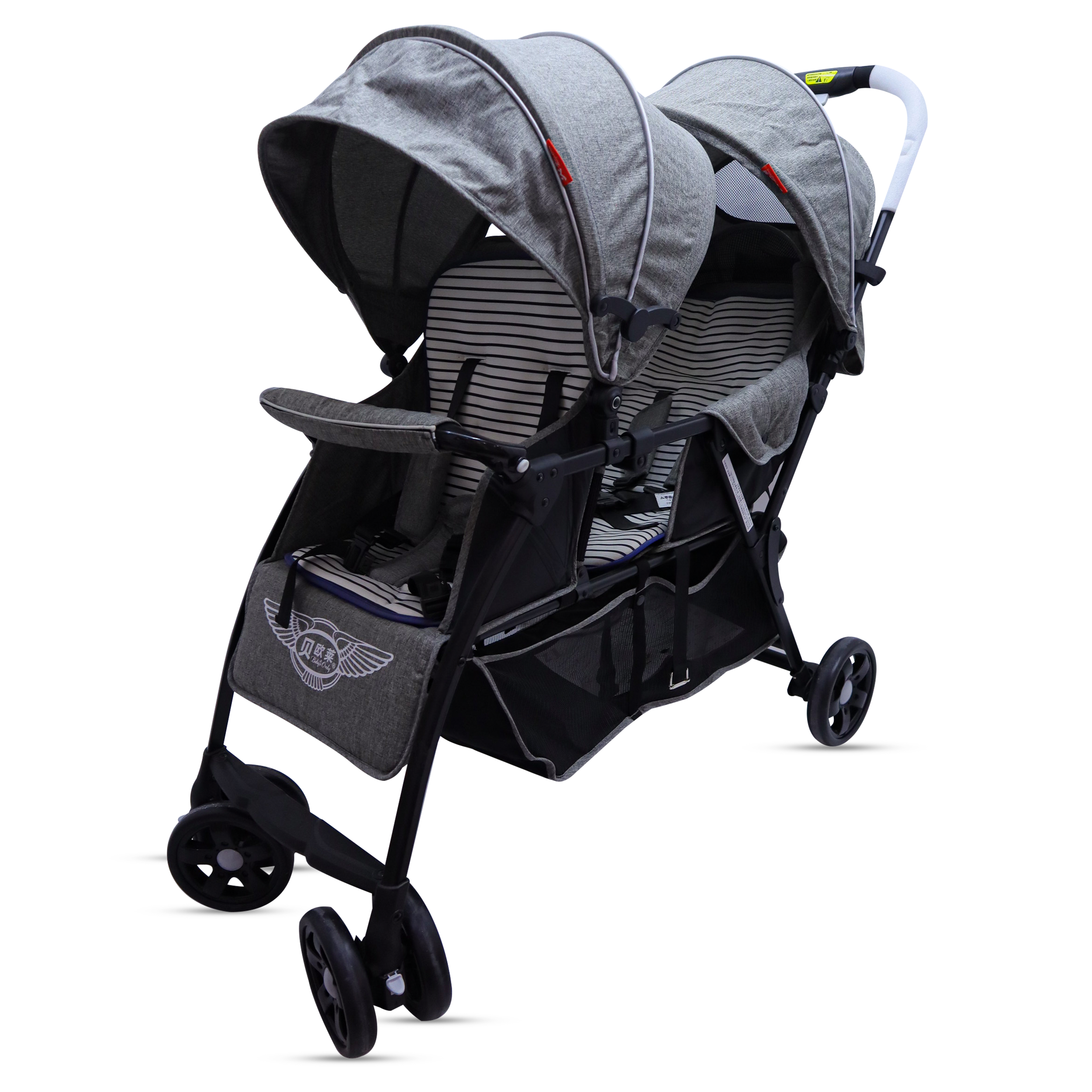 Baby Stroller Grey & Black Color
