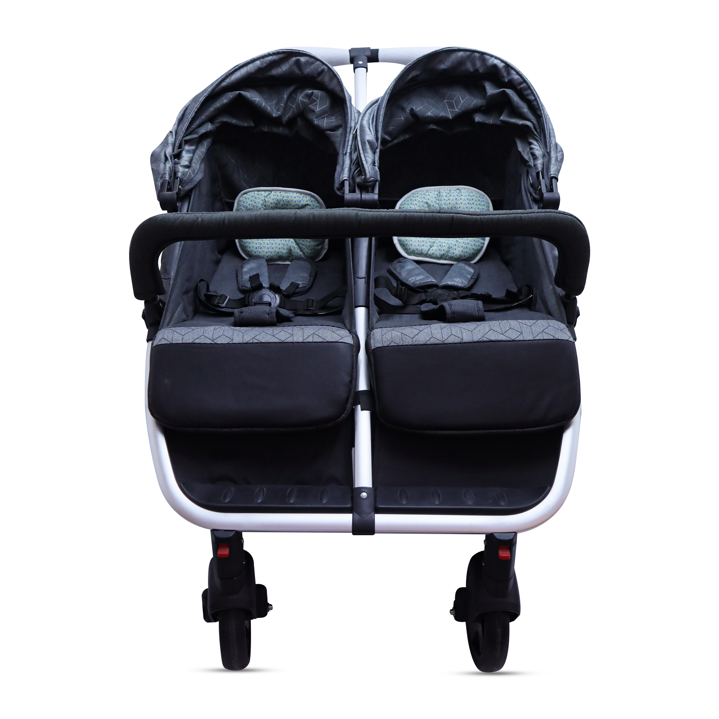 Baby Stroller Grey & black Color Twin Stroller
